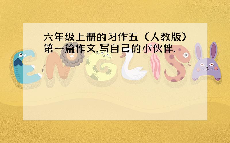 六年级上册的习作五（人教版）第一篇作文,写自己的小伙伴.