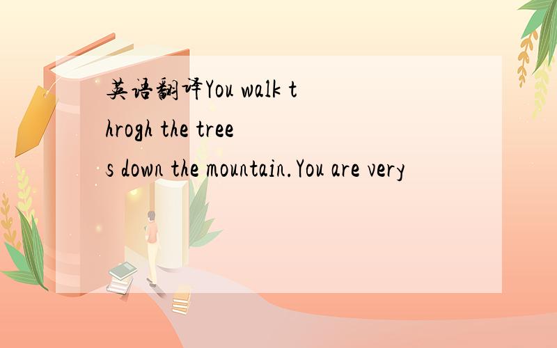 英语翻译You walk throgh the trees down the mountain.You are very