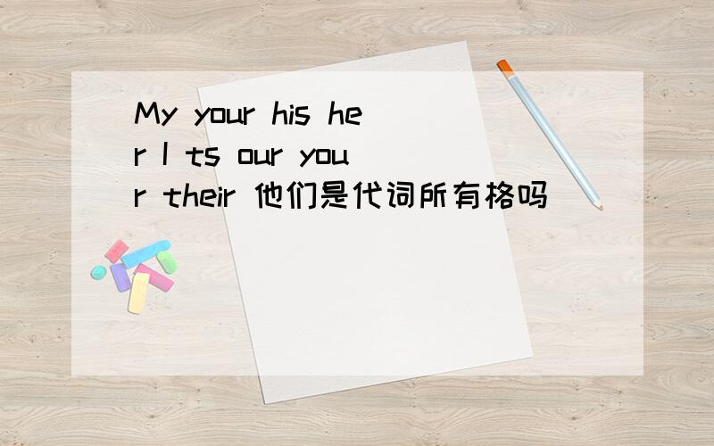 My your his her I ts our your their 他们是代词所有格吗