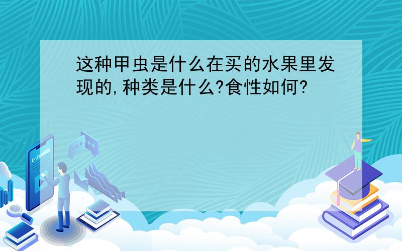 这种甲虫是什么在买的水果里发现的,种类是什么?食性如何?