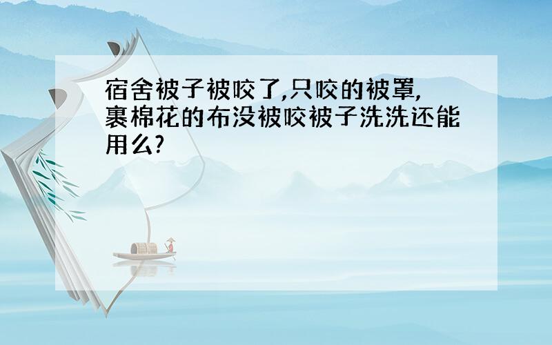 宿舍被子被咬了,只咬的被罩,裹棉花的布没被咬被子洗洗还能用么?