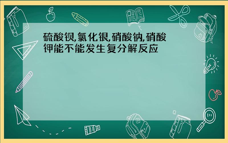 硫酸钡,氯化银,硝酸钠,硝酸钾能不能发生复分解反应