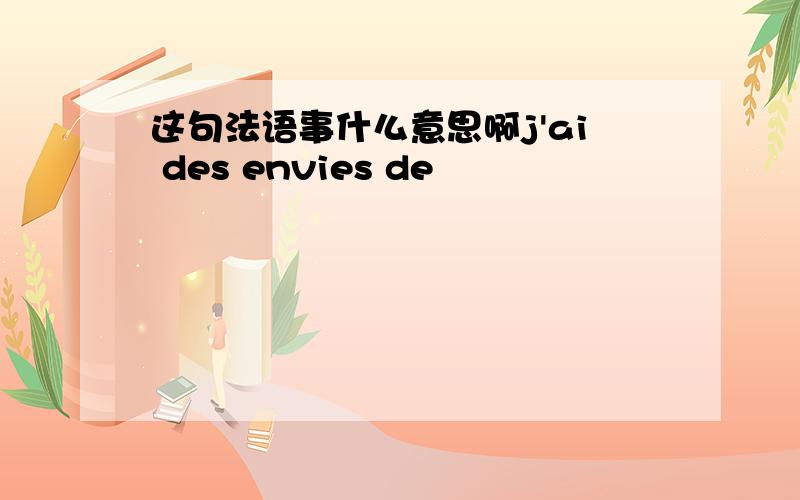 这句法语事什么意思啊j'ai des envies de