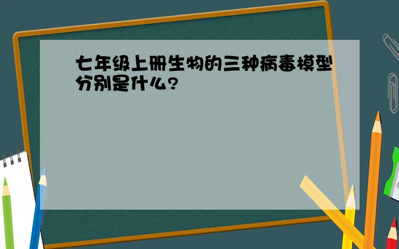 七年级上册生物的三种病毒模型分别是什么?