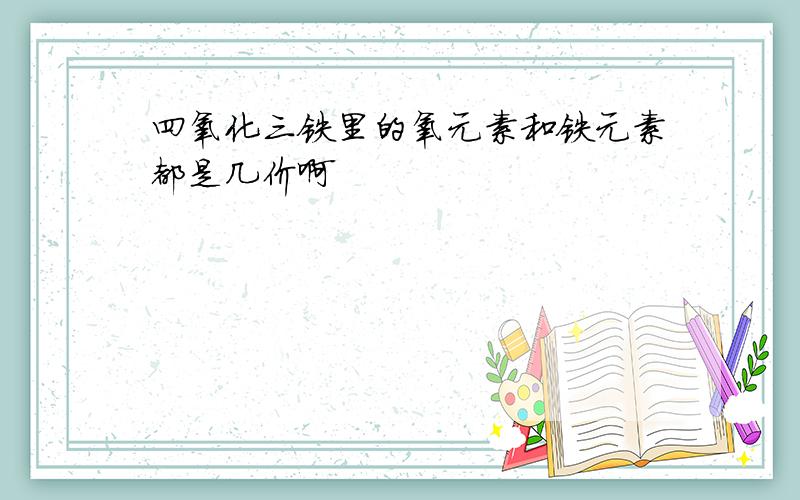 四氧化三铁里的氧元素和铁元素都是几价啊