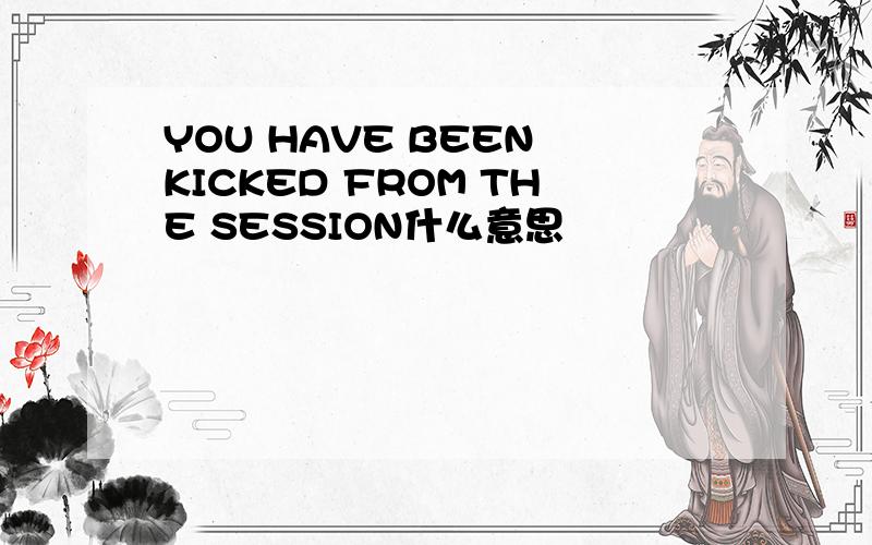 YOU HAVE BEEN KICKED FROM THE SESSION什么意思