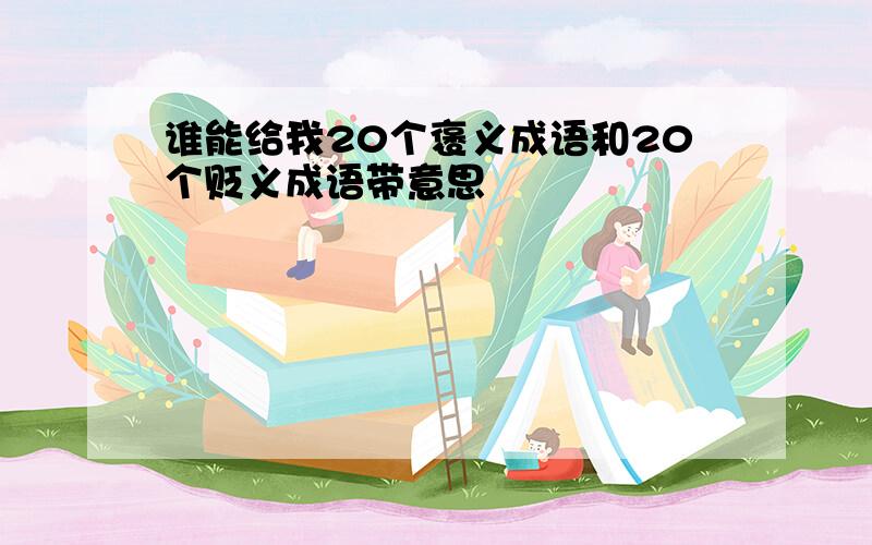 谁能给我20个褒义成语和20个贬义成语带意思