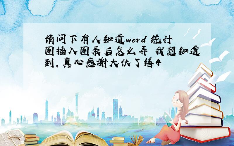 请问下有人知道word 统计图插入图表后怎么弄　我想知道到,真心感谢大伙了缮4