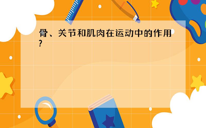 骨、关节和肌肉在运动中的作用?