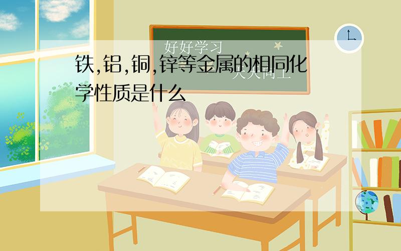 铁,铝,铜,锌等金属的相同化学性质是什么