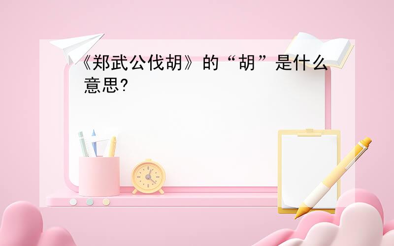 《郑武公伐胡》的“胡”是什么 意思?