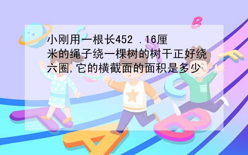 小刚用一根长452 .16厘米的绳子绕一棵树的树干正好绕六圈,它的横截面的面积是多少