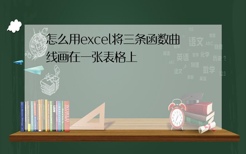 怎么用excel将三条函数曲线画在一张表格上