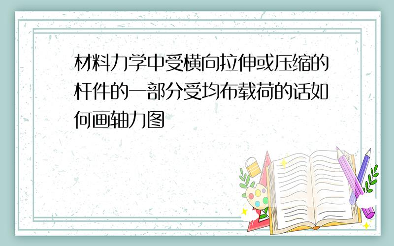 材料力学中受横向拉伸或压缩的杆件的一部分受均布载荷的话如何画轴力图