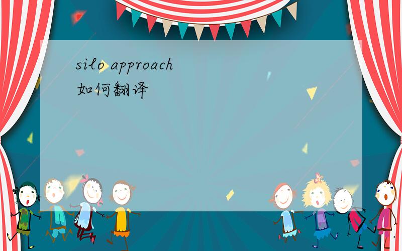 silo approach 如何翻译