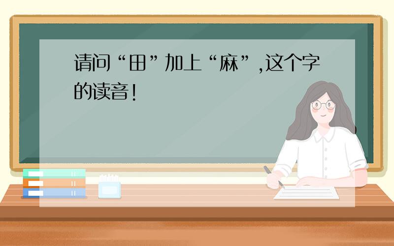 请问“田”加上“麻”,这个字的读音!