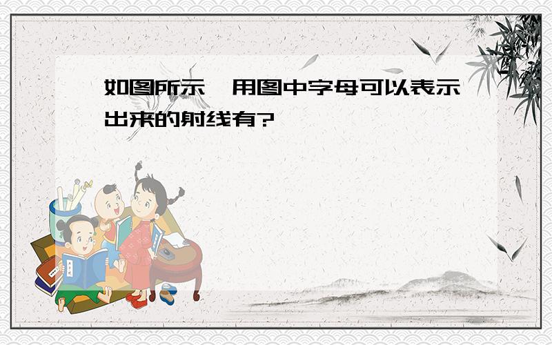 如图所示,用图中字母可以表示出来的射线有?