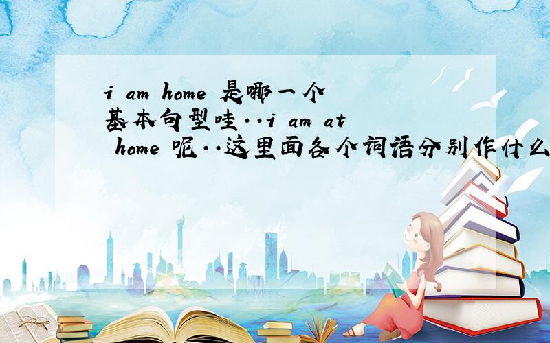 i am home 是哪一个基本句型哇··i am at home 呢··这里面各个词语分别作什么成分··?