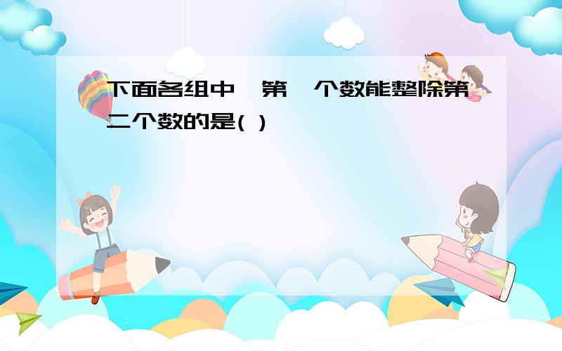 下面各组中,第一个数能整除第二个数的是( )