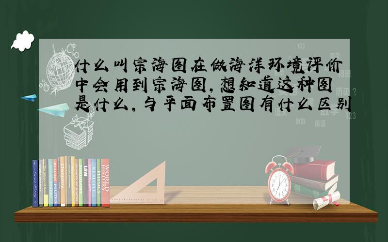 什么叫宗海图在做海洋环境评价中会用到宗海图,想知道这种图是什么,与平面布置图有什么区别