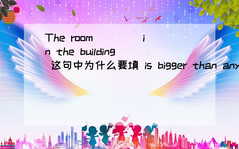 The room ____in the building 这句中为什么要填 is bigger than any oth