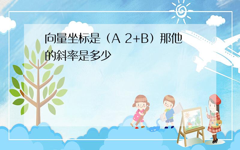 向量坐标是（A 2+B）那他的斜率是多少