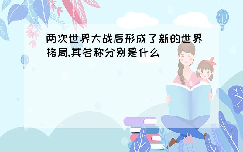 两次世界大战后形成了新的世界格局,其名称分别是什么