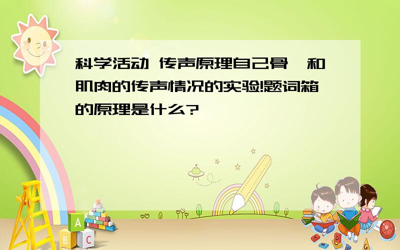 科学活动 传声原理自己骨骼和肌肉的传声情况的实验!题词箱的原理是什么?