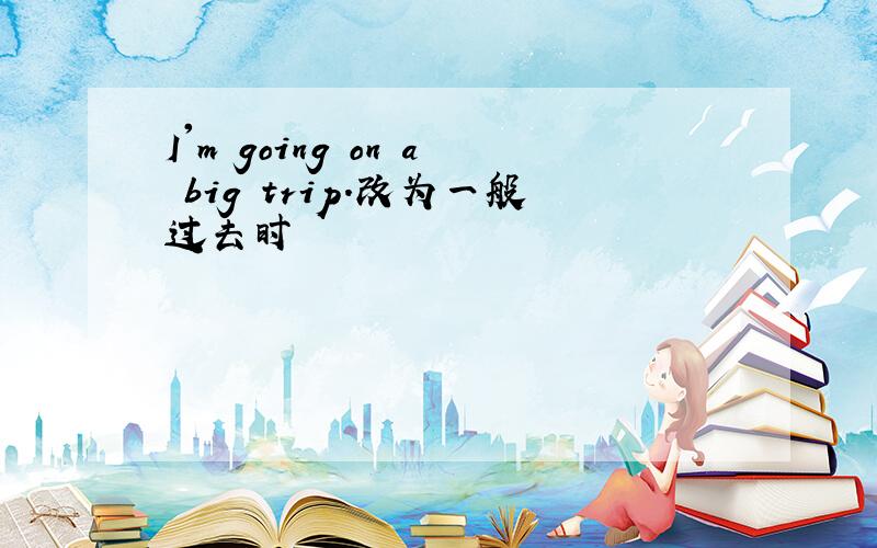 I'm going on a big trip.改为一般过去时