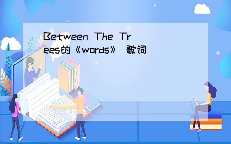 Between The Trees的《words》 歌词