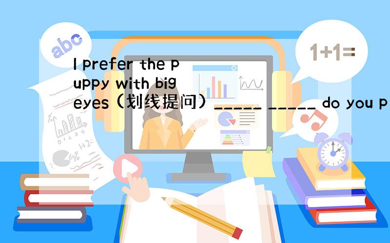 I prefer the puppy with big eyes (划线提问) _____ _____ do you p