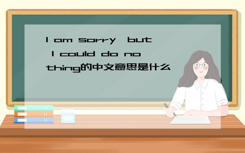 I am sorry,but I could do nothing的中文意思是什么