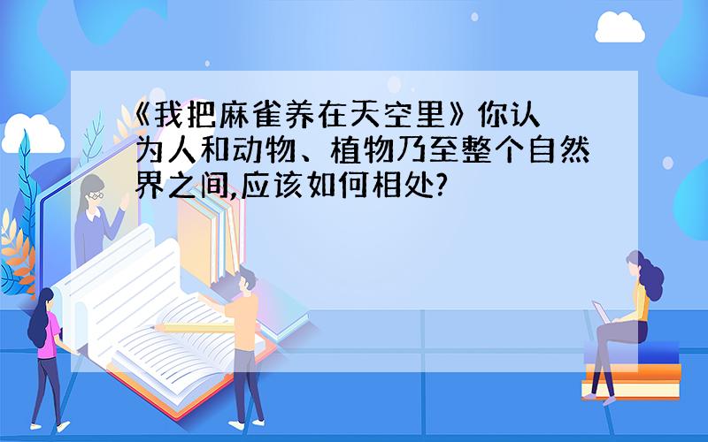 《我把麻雀养在天空里》 你认为人和动物、植物乃至整个自然界之间,应该如何相处?