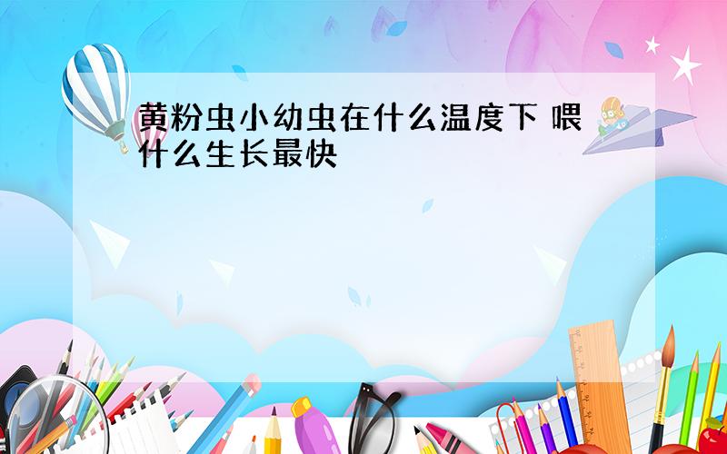 黄粉虫小幼虫在什么温度下 喂什么生长最快