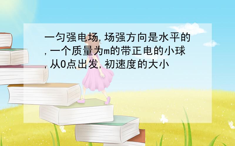 一匀强电场,场强方向是水平的,一个质量为m的带正电的小球,从O点出发,初速度的大小