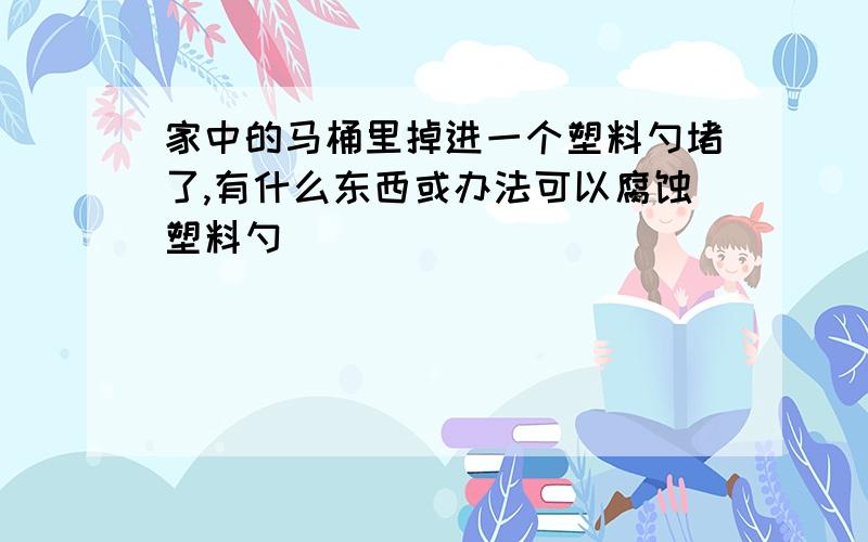 家中的马桶里掉进一个塑料勺堵了,有什么东西或办法可以腐蚀塑料勺