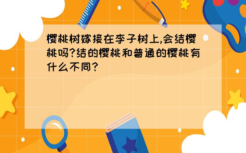 樱桃树嫁接在李子树上,会结樱桃吗?结的樱桃和普通的樱桃有什么不同?