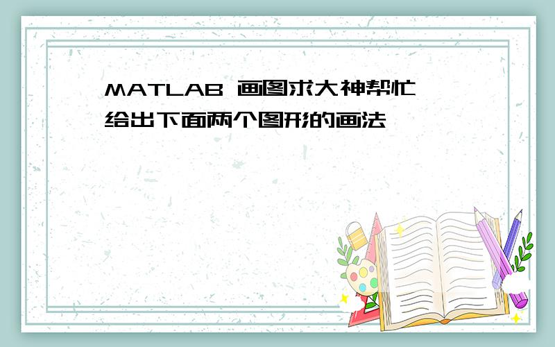 MATLAB 画图求大神帮忙给出下面两个图形的画法