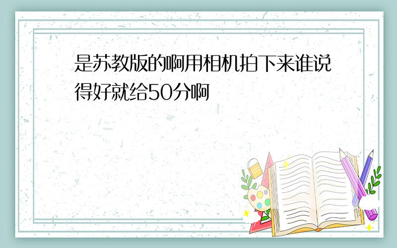 是苏教版的啊用相机拍下来谁说得好就给50分啊