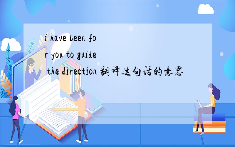 i have been for you to guide the direction 翻译这句话的意思