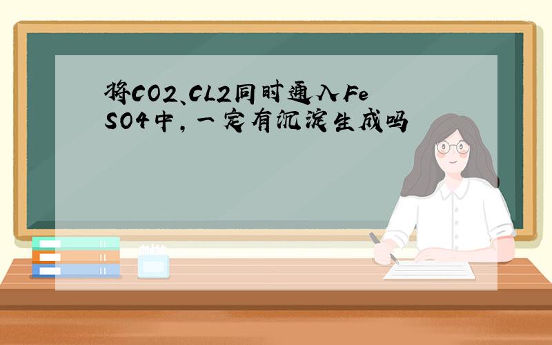 将CO2、CL2同时通入FeSO4中,一定有沉淀生成吗