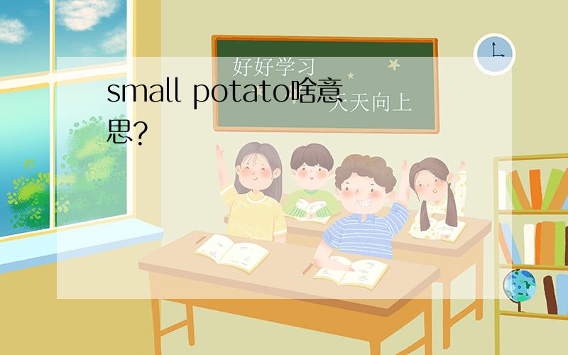 small potato啥意思?