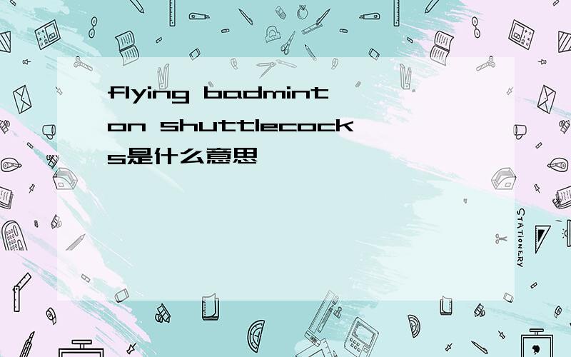 flying badminton shuttlecocks是什么意思