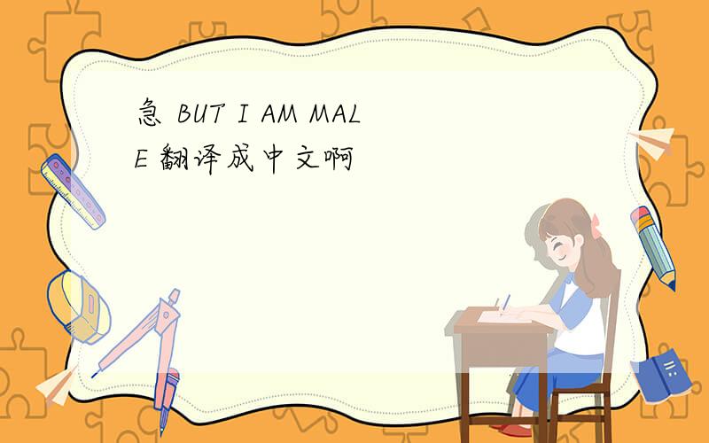 急 BUT I AM MALE 翻译成中文啊