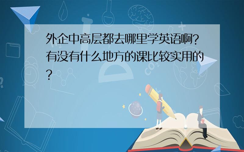 外企中高层都去哪里学英语啊?有没有什么地方的课比较实用的?