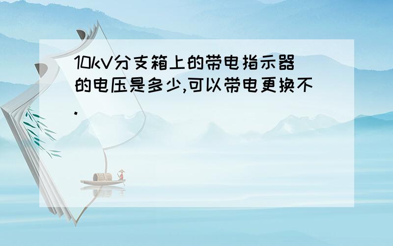 10kV分支箱上的带电指示器的电压是多少,可以带电更换不.