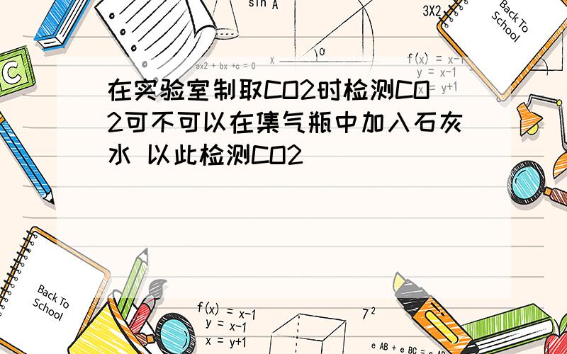 在实验室制取CO2时检测CO2可不可以在集气瓶中加入石灰水 以此检测CO2