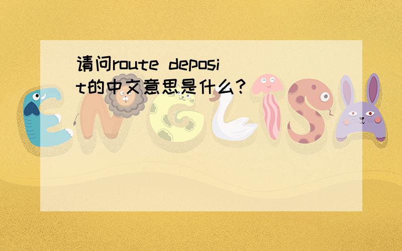 请问route deposit的中文意思是什么?