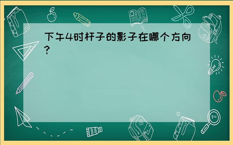 下午4时杆子的影子在哪个方向?