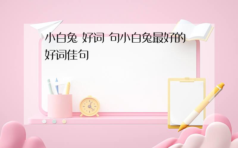 小白兔 好词 句小白兔最好的好词佳句